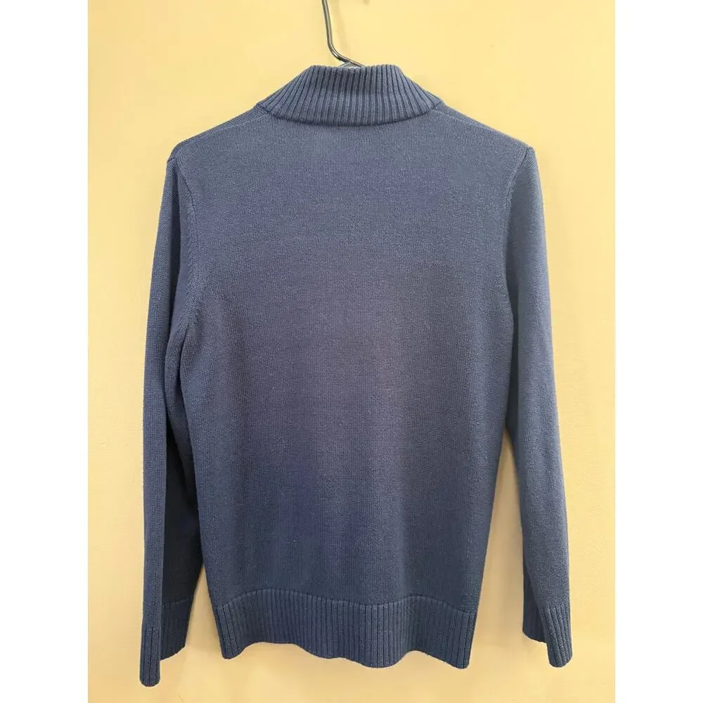 The Children’s Place Boys’ Zip-Up Sweater | Size 10/12 | Navy | Knit Cardigan